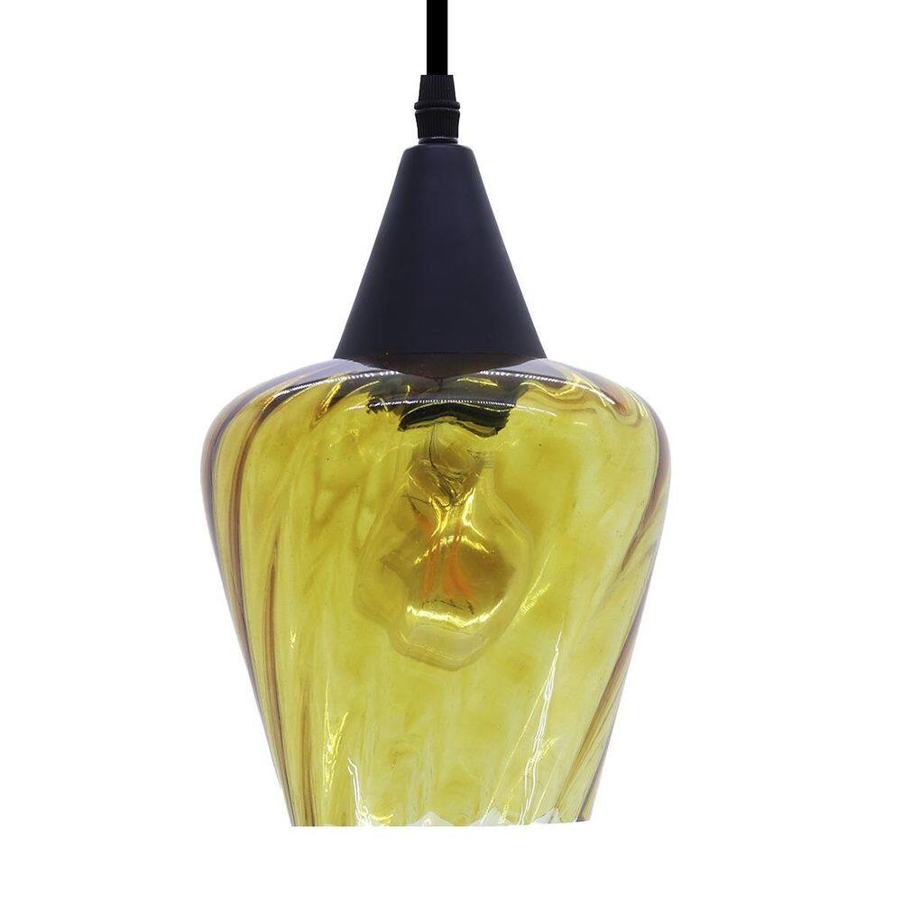 Pendente Taschibra Monalisa Conhaque E27 Bivolt Preto