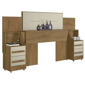 Cabeceira De Casal Síria Cinamomo/Offwhite – RV Móveis