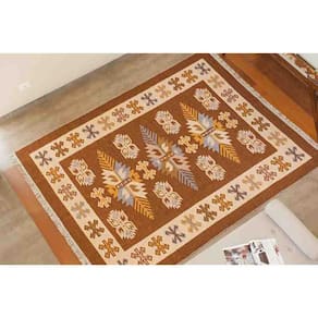 Tapete Kilim Antep 0,60 x 1,80 Des 001 Marrom Niazitex