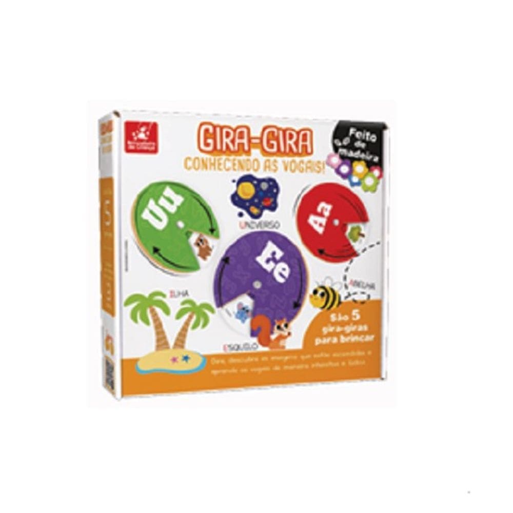 Jogo Gira-Gira Conhecendo As Vogais Brincadeira De Criança