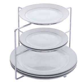 Organizador Suporte De Pratos Divisor 3 Níveis Rack Cozinha
