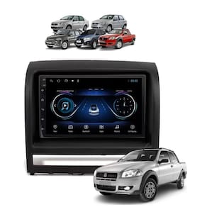 Kit Multimidia Strada 2005 / 2011 Mold Preta 7 Pol Android 2/32GB GPS Carplay- 701KC First Option
