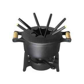 Fondue A Álcool Completo Em Ferro Fundido Santana 18 Cm