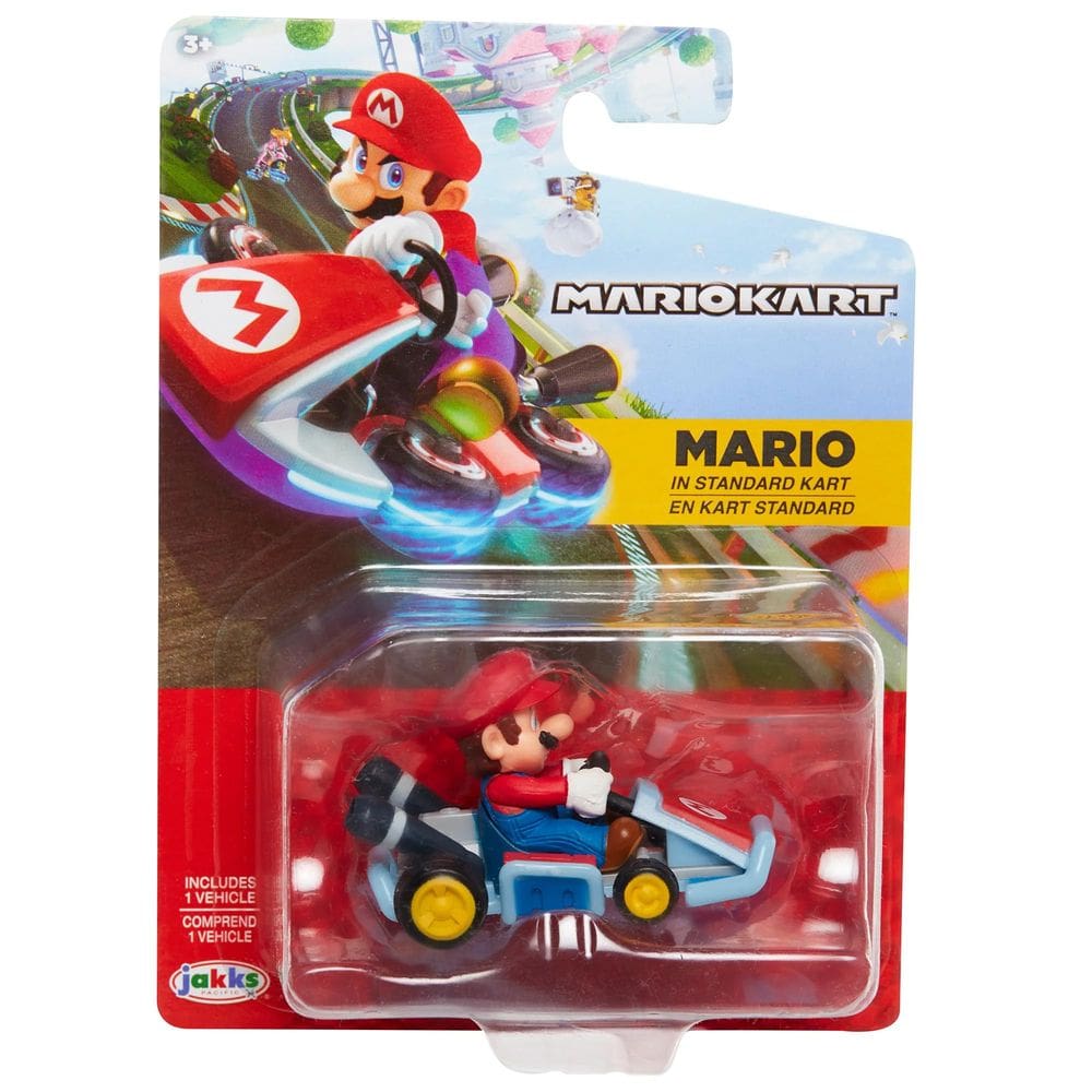 Boneco de ação Nintendo Mario Kart Racers Mario com kart padrão