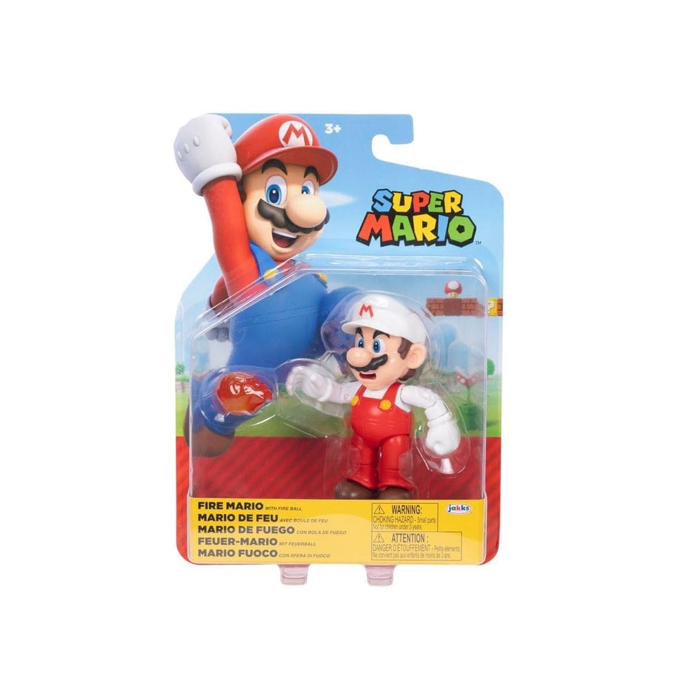 Figura articulada Nintendo Super Mario Bros Fire Mario 10cm