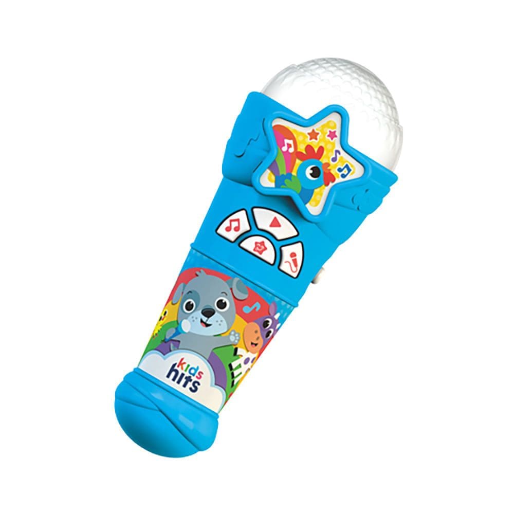 Microfone Musical - Kids Hits - Musicas Populares - com luzes - azul SHINY TOYS