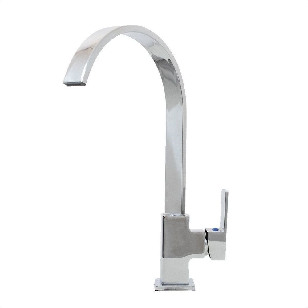 Torneira Cromada Bica Alta Banheiro Metal Monocomando Cromado