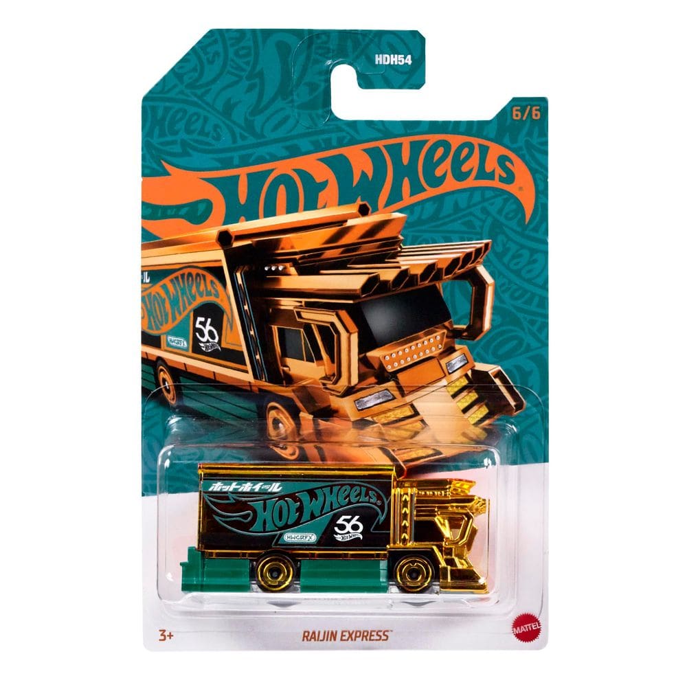 Carro fundido Hot Wheels Pearl & Chrome Raijin Express