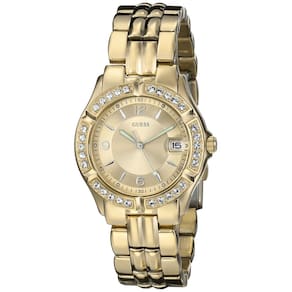 Relógio GUESS com pulseira dourada com data para mulheres U85110L1