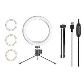 Ring Light De Mesa Iluminador De Led Tripé 6 Polegadas 16Cm