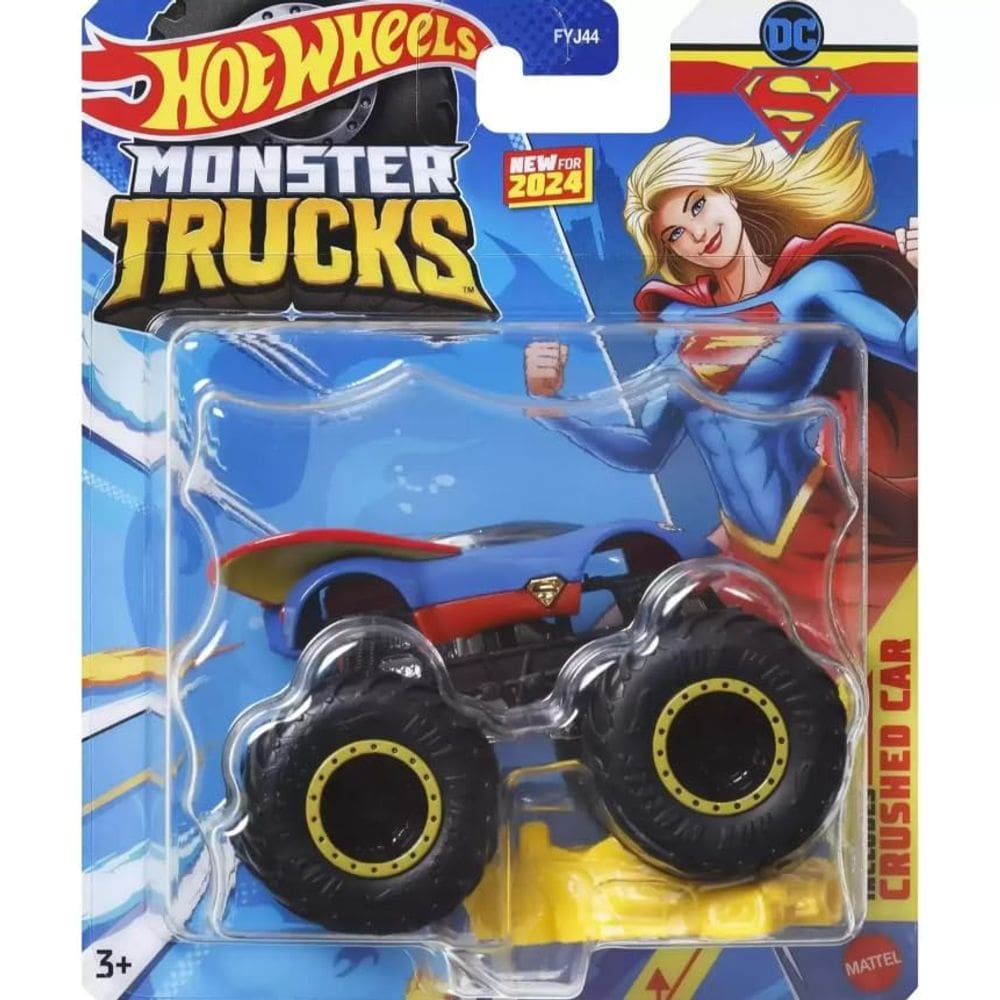 Playset Hot Wheels Monster Trucks Super Girl com carro triturável