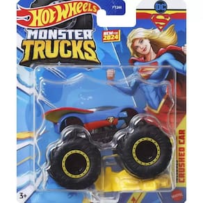 Playset Hot Wheels Monster Trucks Super Girl com carro triturável