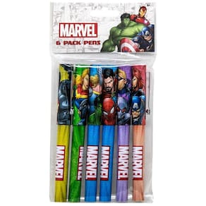 Conjunto de canetas Disney Marvel Avengers 6, canetas esferográficas para todas as idades