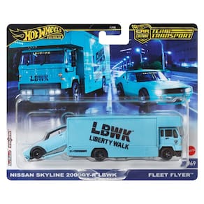 Conjunto de carros Hot Wheels Premium Team Transport LBWK Liberty Walk