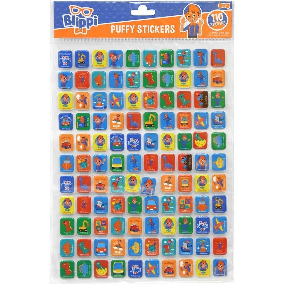 Livro de folhas de adesivos Blippi com 110 adesivos fofos para crianças