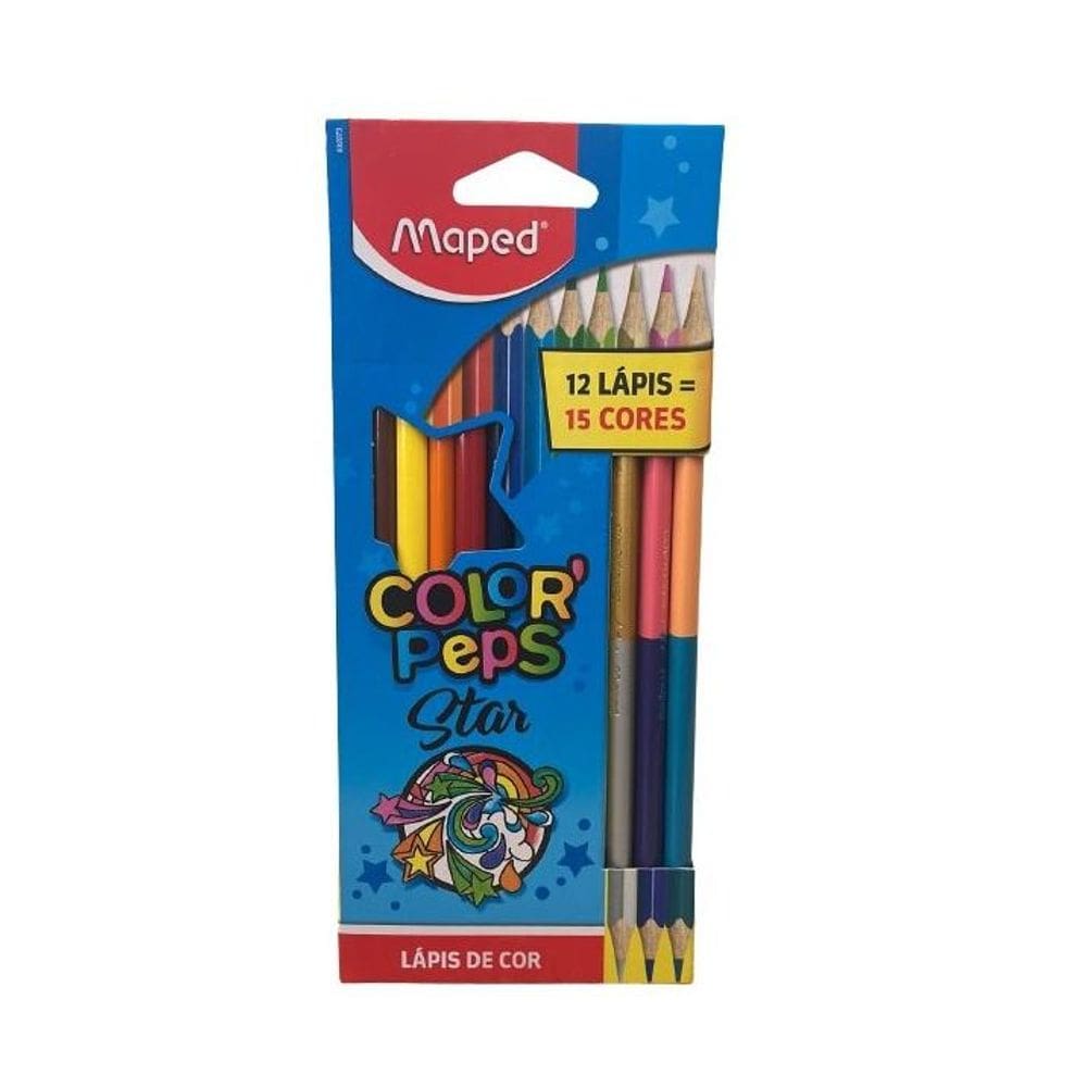 Lapis De Cor 12 C/15 Cores Color Peps Star 832073Zv Maped