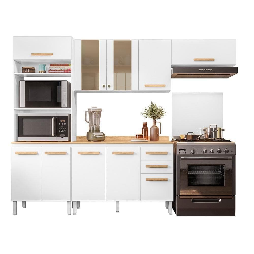 Cozinha Modulada Intenza Madre 4 Peças Branco - Nicioli Branco
