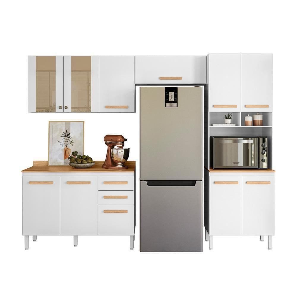 Cozinha Modulada Intenza Nubia 4 Peças Branco - Nicioli Branco