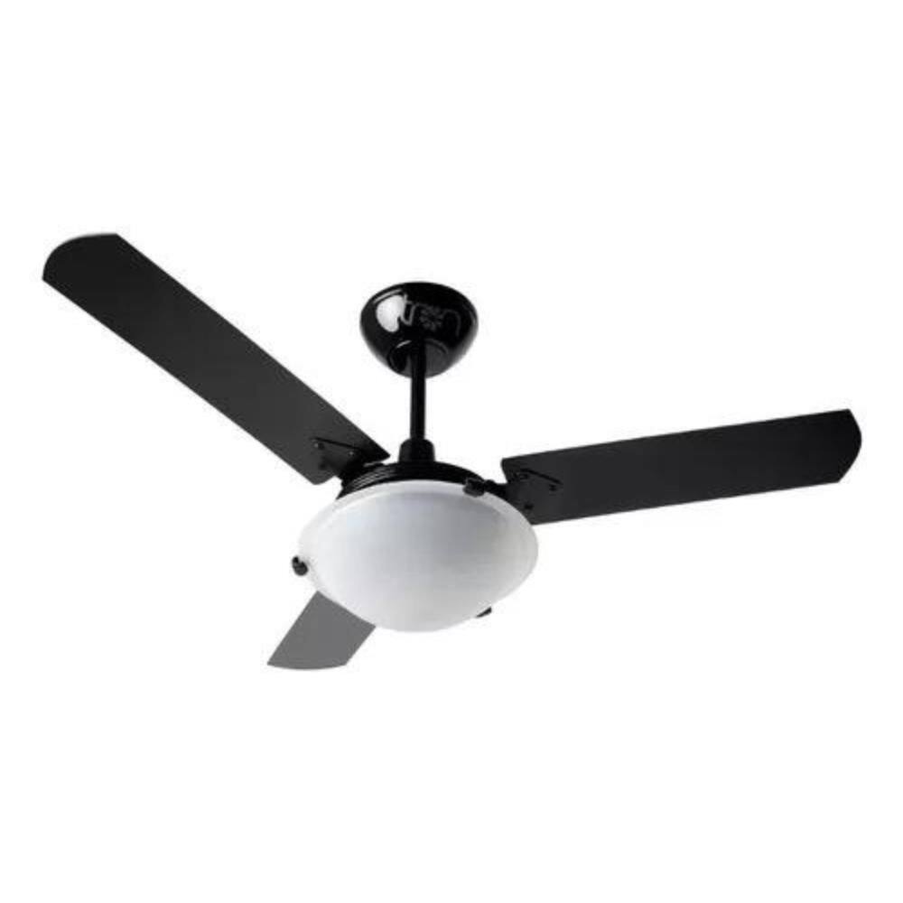 Ventilador De Teto Tron Citrino Preto 3 Pás 130W - 127V