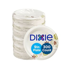 Pratos de papel Dixie UX9P300 8,5 polegadas, 300 pratos brancos, pacote com 6