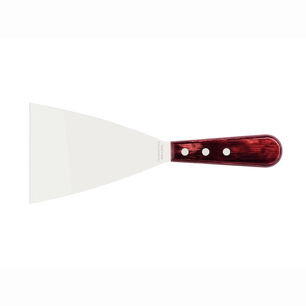 Espátula Raspador Para Chapa Lâmina Inox Cabo Madeira Polywood Vermelho 5" - Tramontina 21166175