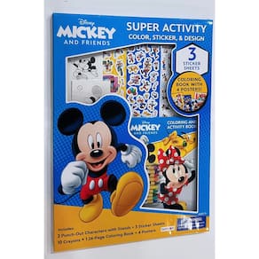 Conjunto de atividades bendon Mickey And Friends com cor, adesivo e design