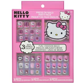 Press-On Nails Hello Kitty Party Pack 36, autoadesivo