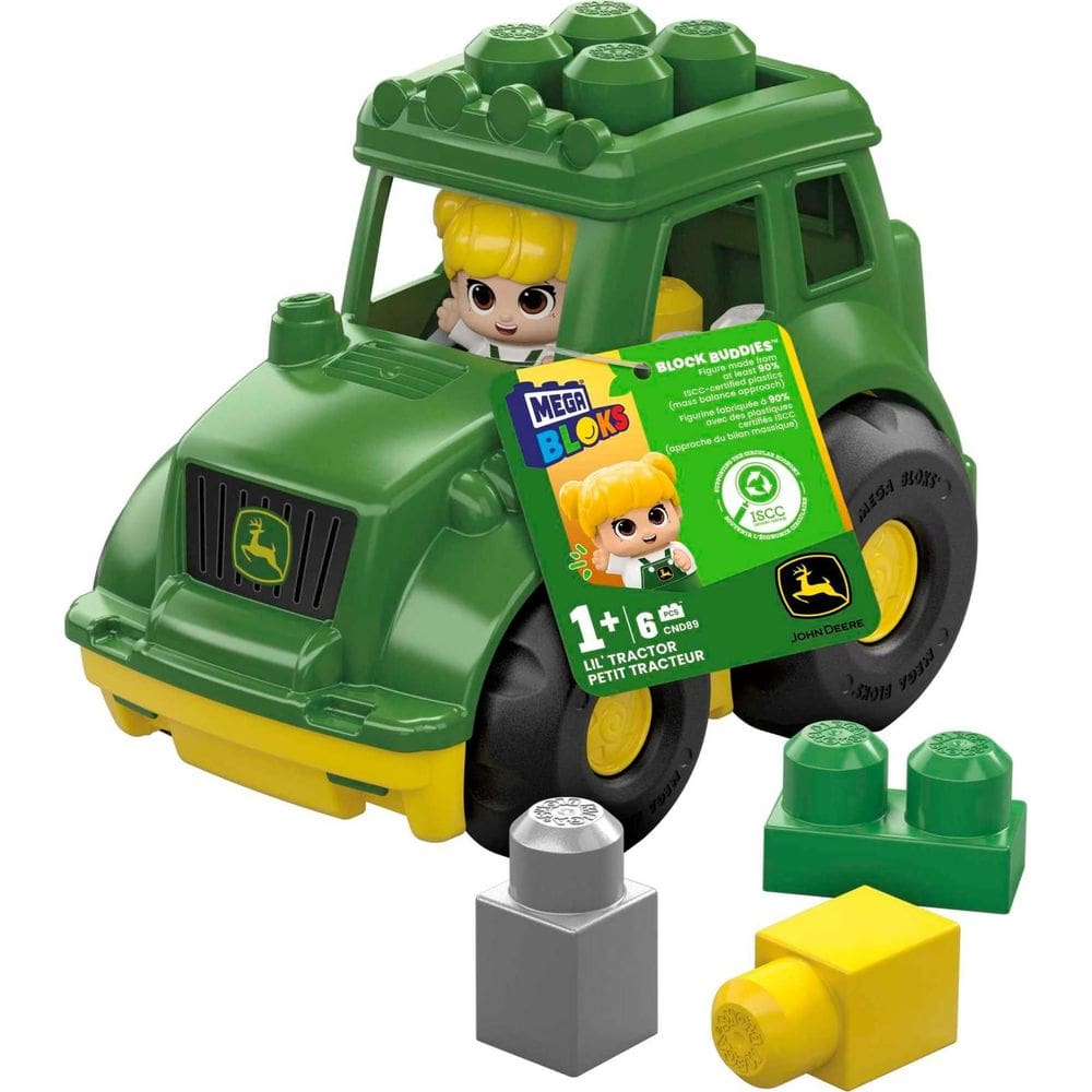 Conjunto de brinquedos Building Blocks MEGA BLOKS John Deere Lil` Tractor