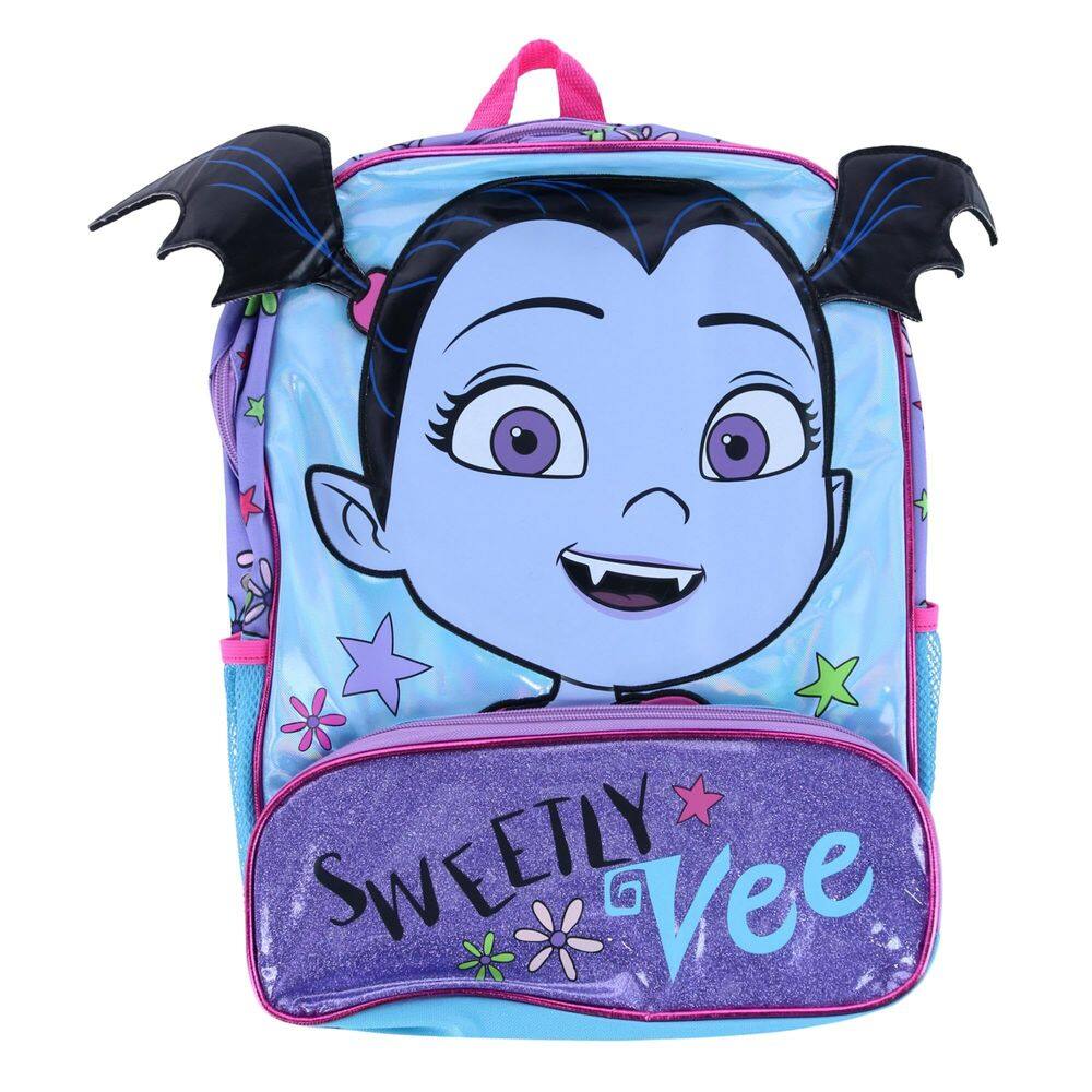 Mochila Disney Kids 3D Vampirina roxa/preta