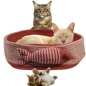 Cama Gato Arranhador Ninho Cestinho Rasqueavel Pelino Pet Animais Estimaçao Peixinho
