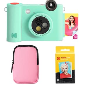 Pacote inicial de câmera e impressora KODAK Smile+ 2 em 1 verde