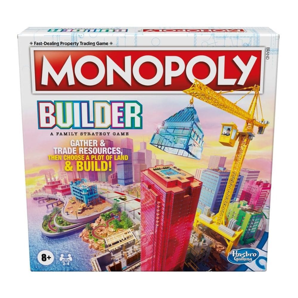 Jogo de Tabuleiro Monopoly Builder Strategy Family Children 8+