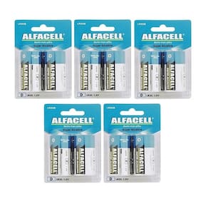 Pilha Alcalina D2 Grande Alfacell 10 Unidades Aquecedor a Gás