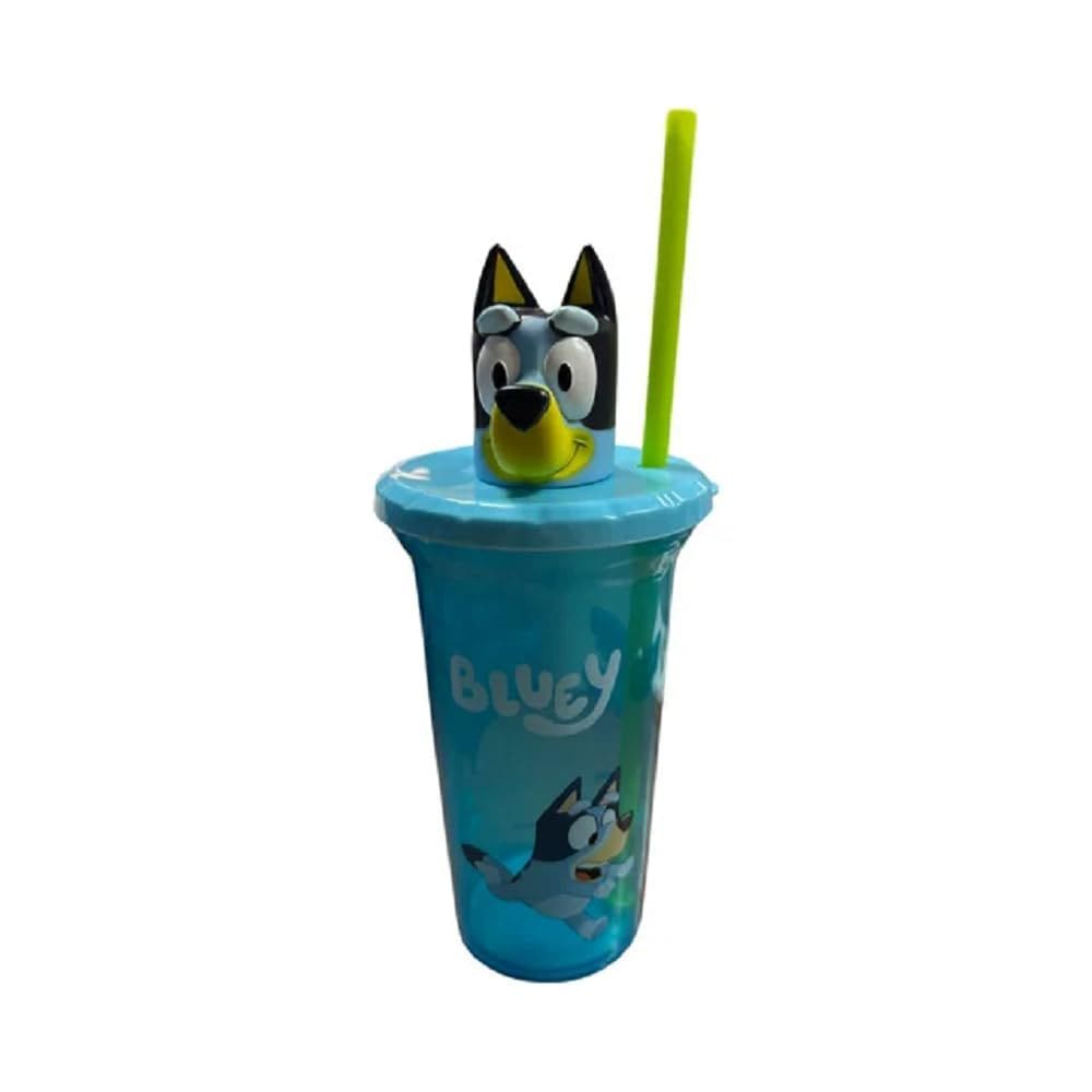 Copo Zak Designs Bluey Buddy Sip com canudo e tampa de 450 ml