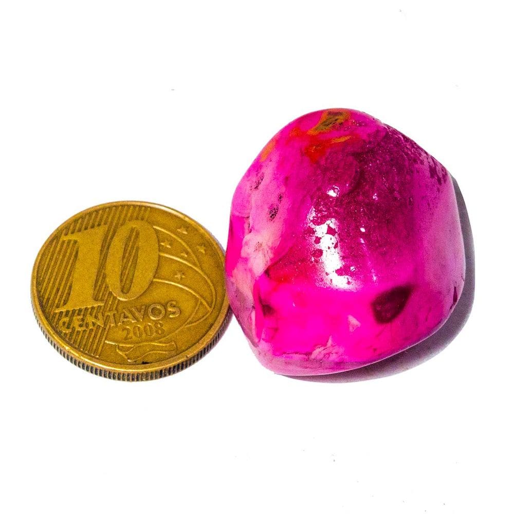 01 Ágata Rosa Rolado Pedra Natural G 30 a 45mm Classe A
