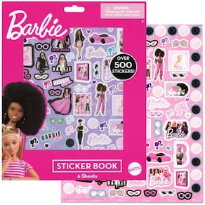 Livro de adesivos Barbie de 6 folhas com mais de 500 adesivos