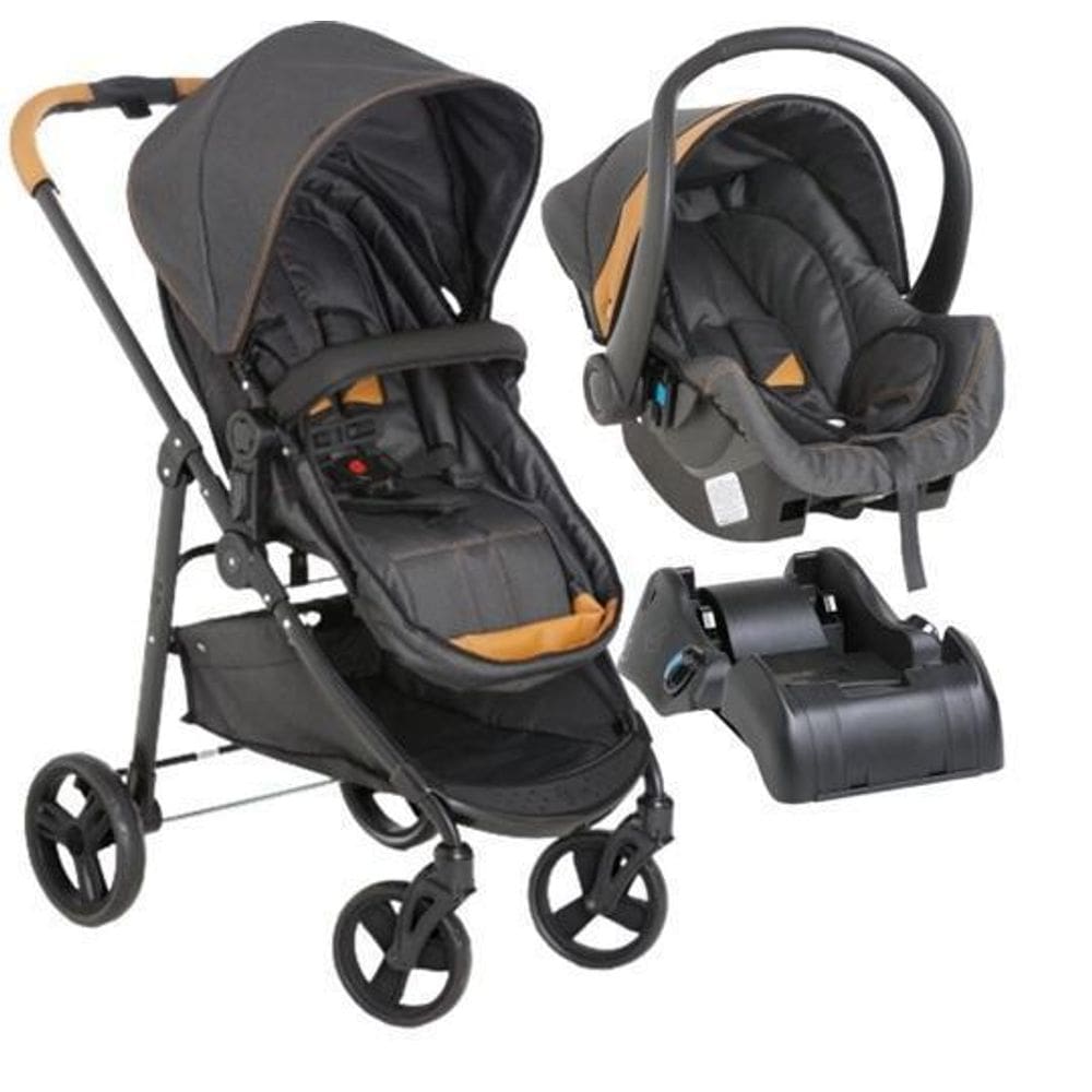 Carrinho Galzerano Extreme Caramelo Com Bebe Conforto E Base