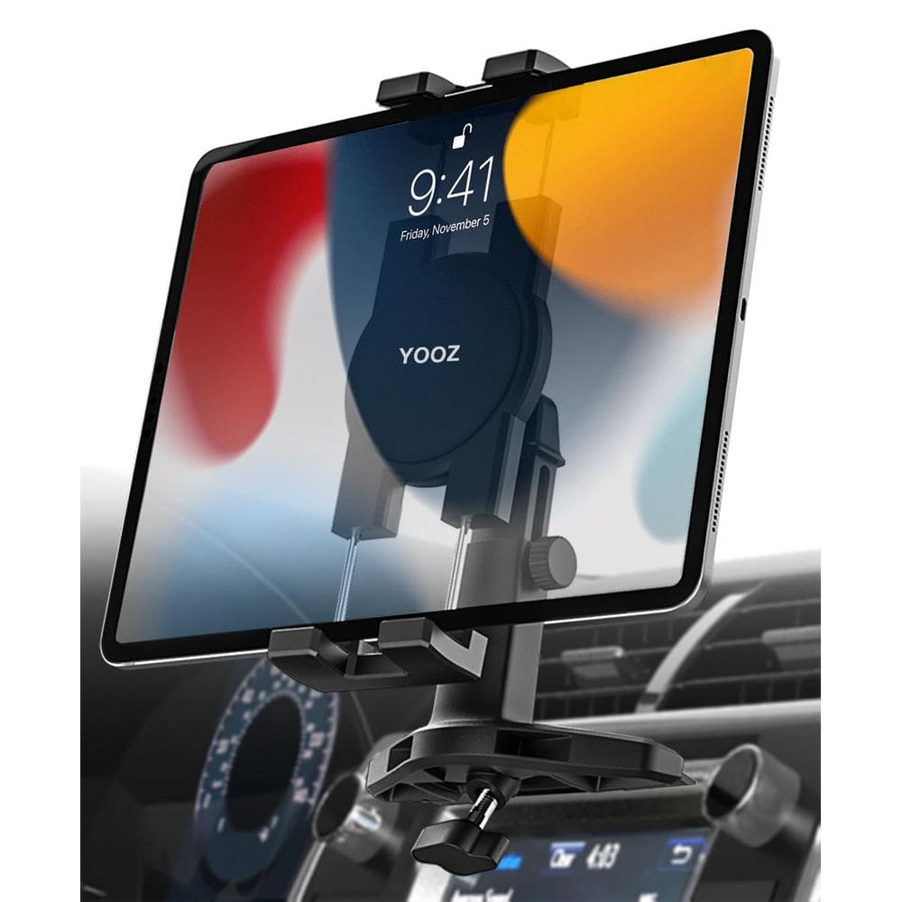 Suporte para tablet YOOZ, slot de CD, ajustável em altura para carro