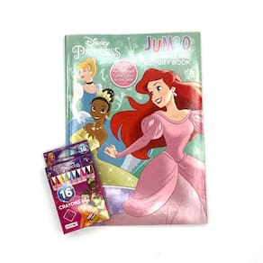 Livro de colorir Disney Princess Little Mermaid Cinderella