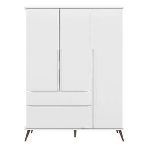 Guarda Roupa Infantil Retrô Alice 3 Portas E 2 Gavetas Branco - Pr Baby Branco