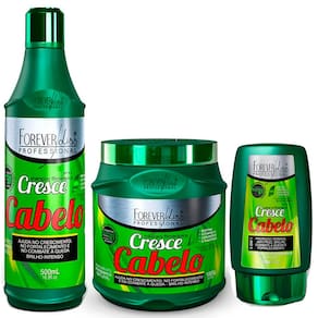 Kit Cresce Cabelo Shampoo, Máscara e Leave-in Forever Liss