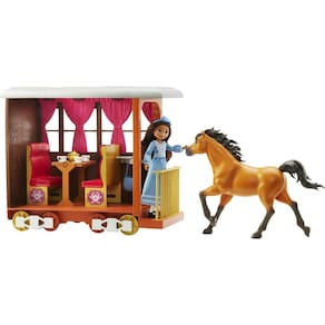 Conjunto de brinquedos Mattel Spirit Untamed Lucky`s Train Home com Lucky Doll