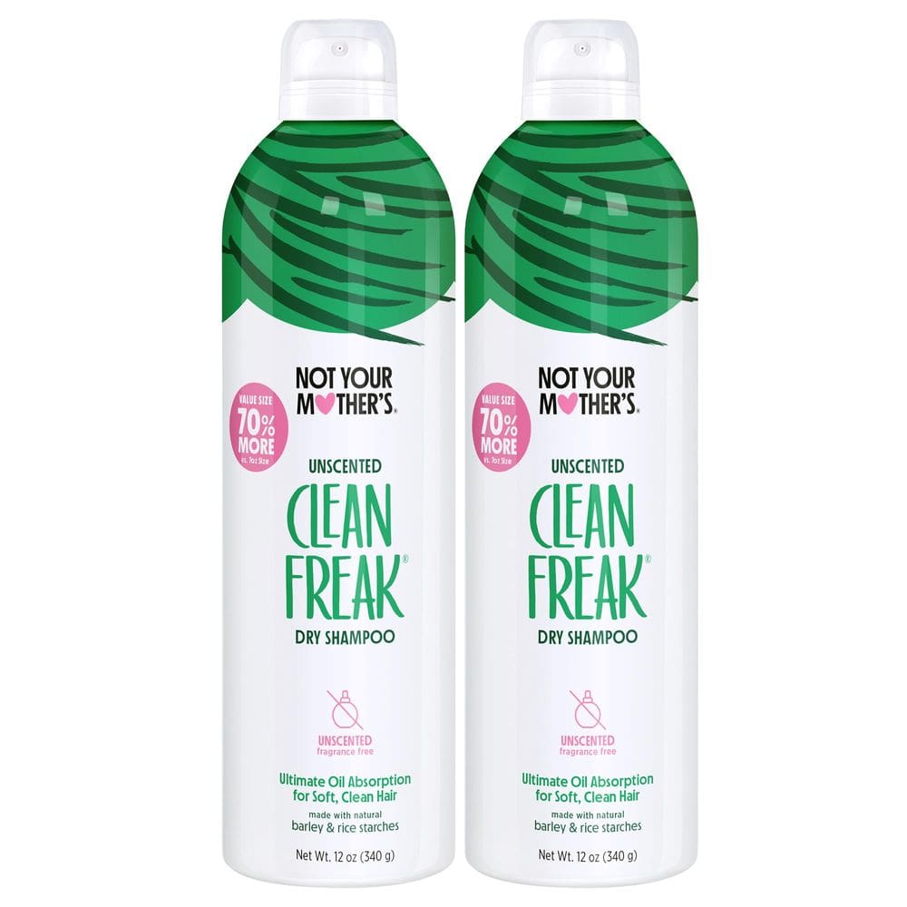 Shampoo seco Not Your Mother`s Clean Freak, sem perfume, pacote com 2 unidades