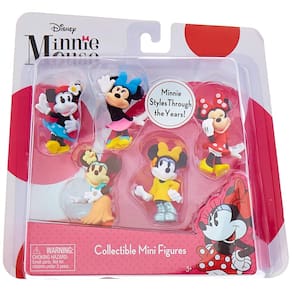 Conjunto de minibonecos Just Play Minnie Mouse (pacote com 5) com 2 cm de altura