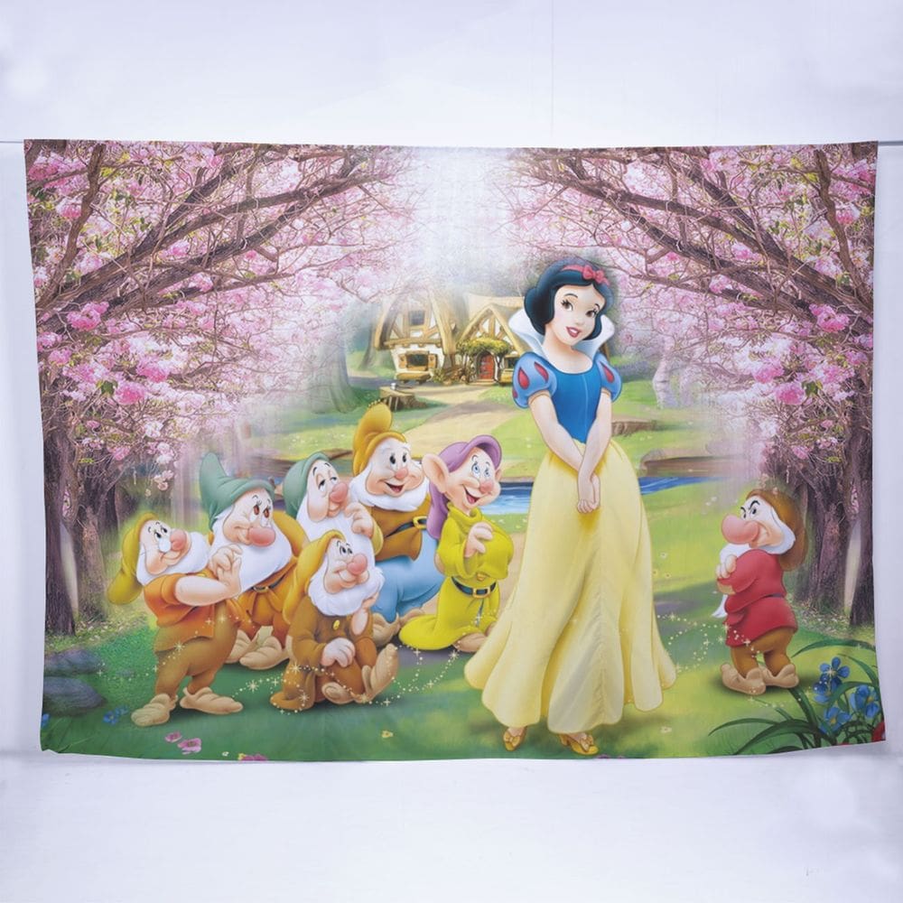 Painel de Festa Retangular Branca de Neve Diversas Medidas - Fera Print