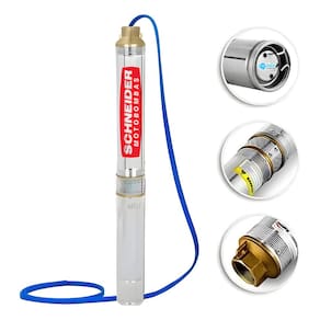 Motobomba Submersa Caneta 1,0hp 3pol Schneider Poço Até 100m