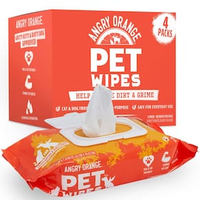 Toalhetes para animais de estimação ANGRY ORANGE Cleaning sem perfume para cães e gatos