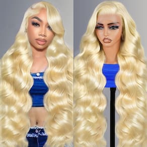 Peruca Shciyair Blonde 34", cabelo humano, 163, 13x6, renda frontal