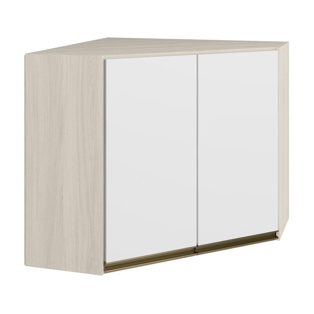 Armario Canto Obliquo 2 Portas Mdf 75cm Kali 12209 Branco Uv Nicioli