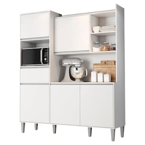 Cozinha Compacta Isabel 5 Portas E 1 Gaveta Branco - Ajl Móveis Branco